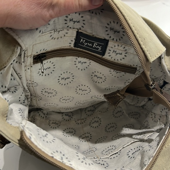 Myra canvas leather trim bag - Picture 9 of 10